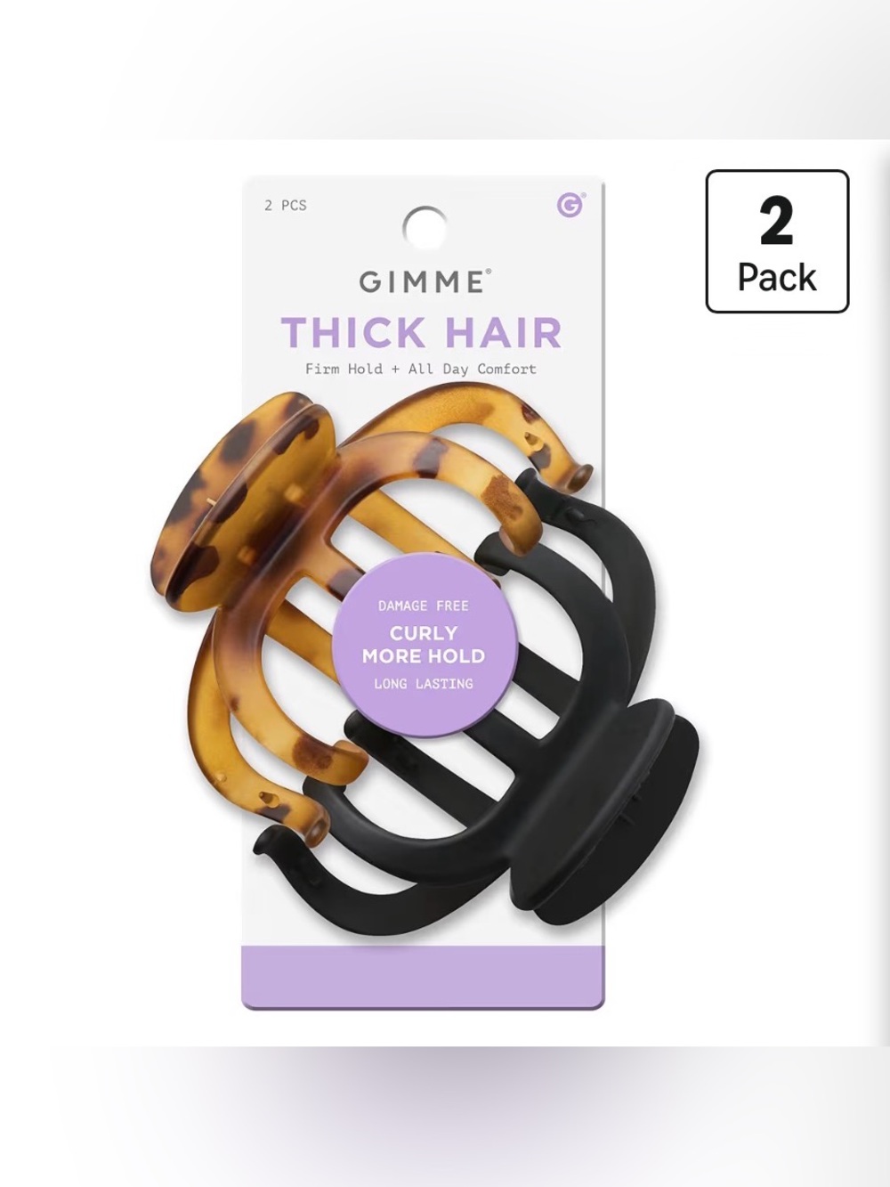 2 Gimme Beauty Thick Hair Claw Clips